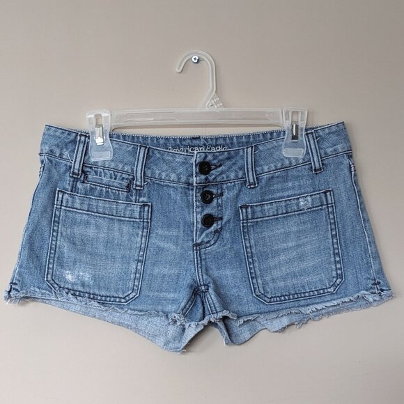 Vintage Y2K American Eagle Low Rise Denim Shorts - Picture 1 of 12